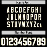 Custom Black Old Gold Personalized Star Pattern Raglan Sleeves Authentic Football Jersey
