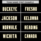 Custom Black Old Gold Personalized Star Pattern Raglan Sleeves Authentic Football Jersey