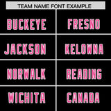 Custom Black Pink Personalized Star Pattern Raglan Sleeves Authentic Football Jersey