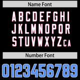 Custom Black Powder Blue Personalized Star Pattern Raglan Sleeves Authentic Football Jersey