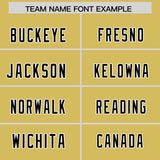 Custom Old Gold Black Personalized Star Pattern Raglan Sleeves Authentic Football Jersey