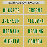 Custom Old Gold Kelly Green Personalized Star Pattern Raglan Sleeves Authentic Football Jersey