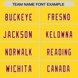 Custom Gold Red Personalized Star Pattern Raglan Sleeves Authentic Football Jersey