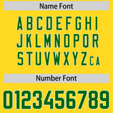 Custom Gold Kelly Green Personalized Star Pattern Raglan Sleeves Authentic Football Jersey