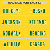Custom Gold Kelly Green Personalized Star Pattern Raglan Sleeves Authentic Football Jersey