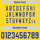 Custom Gold Royal Personalized Star Pattern Raglan Sleeves Authentic Football Jersey