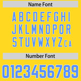 Custom Gold Powder Blue Personalized Star Pattern Raglan Sleeves Authentic Football Jersey