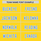 Custom Gold Powder Blue Personalized Star Pattern Raglan Sleeves Authentic Football Jersey