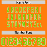 Custom Orange Neon Green Personalized Star Pattern Raglan Sleeves Authentic Football Jersey