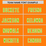 Custom Orange Neon Green Personalized Star Pattern Raglan Sleeves Authentic Football Jersey