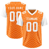 Custom Orange White Personalized Star Pattern Raglan Sleeves Authentic Football Jersey