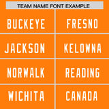 Custom Orange White Personalized Star Pattern Raglan Sleeves Authentic Football Jersey