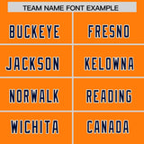 Custom Orange Navy Personalized Star Pattern Raglan Sleeves Authentic Football Jersey