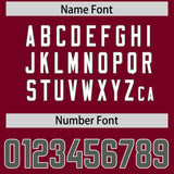 Custom Cardinal Dark Gray Personalized Star Pattern Raglan Sleeves Authentic Football Jersey