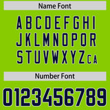 Custom Neon Green Navy Personalized Star Pattern Raglan Sleeves Authentic Football Jersey