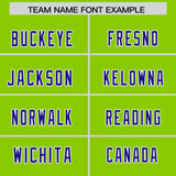 Custom Neon Green Royal Personalized Star Pattern Raglan Sleeves Authentic Football Jersey