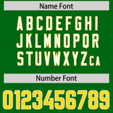 Custom Kelly Green Gold Personalized Star Pattern Raglan Sleeves Authentic Football Jersey