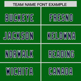 Custom Kelly Green Navy Personalized Star Pattern Raglan Sleeves Authentic Football Jersey