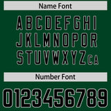 Custom Green Black Personalized Star Pattern Raglan Sleeves Authentic Football Jersey