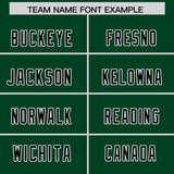 Custom Green Black Personalized Star Pattern Raglan Sleeves Authentic Football Jersey