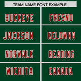 Custom Green Red Personalized Star Pattern Raglan Sleeves Authentic Football Jersey