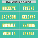 Custom Bright Green Gold Personalized Star Pattern Raglan Sleeves Authentic Football Jersey