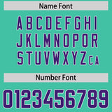 Custom Bright Green Purple Personalized Star Pattern Raglan Sleeves Authentic Football Jersey