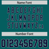 Custom Aqua Navy Personalized Star Pattern Raglan Sleeves Authentic Football Jersey