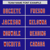 Custom Royal Red Personalized Star Pattern Raglan Sleeves Authentic Football Jersey