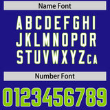 Custom Royal Neon Green Personalized Star Pattern Raglan Sleeves Authentic Football Jersey