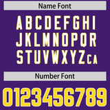 Custom Purple Gold Personalized Star Pattern Raglan Sleeves Authentic Football Jersey