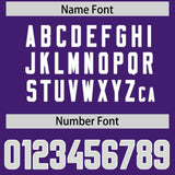 Custom Purple Gray Personalized Star Pattern Raglan Sleeves Authentic Football Jersey