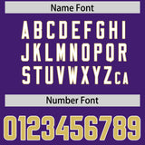 Custom Purple Old Gold Personalized Star Pattern Raglan Sleeves Authentic Football Jersey