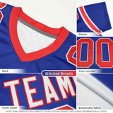 Custom Navy Orange Personalized Star Pattern Raglan Sleeves Authentic Football Jersey