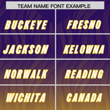 Custom Purple Gold Gradient Fashion Outdoor Authentic Football Jersey