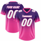 Custom Purple Pink Gradient Fashion Outdoor Authentic Football Jersey