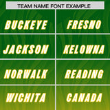 Custom Kelly Green Gold Gradient Fashion Outdoor Authentic Football Jersey