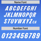 Custom Royal Powder Blue Gradient Fashion Outdoor Authentic Football Jersey