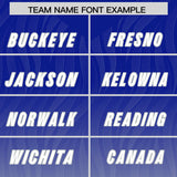 Custom Royal Gray Gradient Fashion Outdoor Authentic Football Jersey