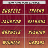 Custom Cardinal Khaki Gradient Fashion Outdoor Authentic Football Jersey