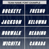 Custom Navy Gray Gradient Fashion Outdoor Authentic Football Jersey