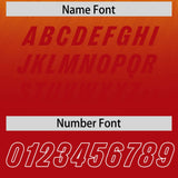 Custom Gold Red Gradient Fashion Outdoor Authentic Football Jersey