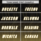 Custom Black Old Gold Gradient Fashion Outdoor Authentic Football Jersey