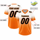 Custom White Orange Gradient Fashion Outdoor Authentic Football Jersey
