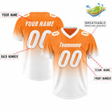 Custom Orange White Gradient Fashion Outdoor Authentic Football Jersey