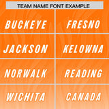 Custom Orange White Gradient Fashion Outdoor Authentic Football Jersey