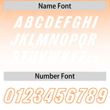 Custom Orange White Gradient Fashion Outdoor Authentic Football Jersey