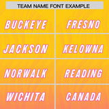 Custom Gold Pink Gradient Fashion Outdoor Authentic Football Jersey