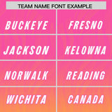 Custom Pink Gold Gradient Fashion Outdoor Authentic Football Jersey