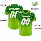 Custom Kelly Green Neon Green Gradient Fashion Outdoor Authentic Football Jersey